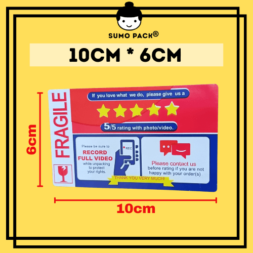 5Star Review Sticker 10CM * 6CM