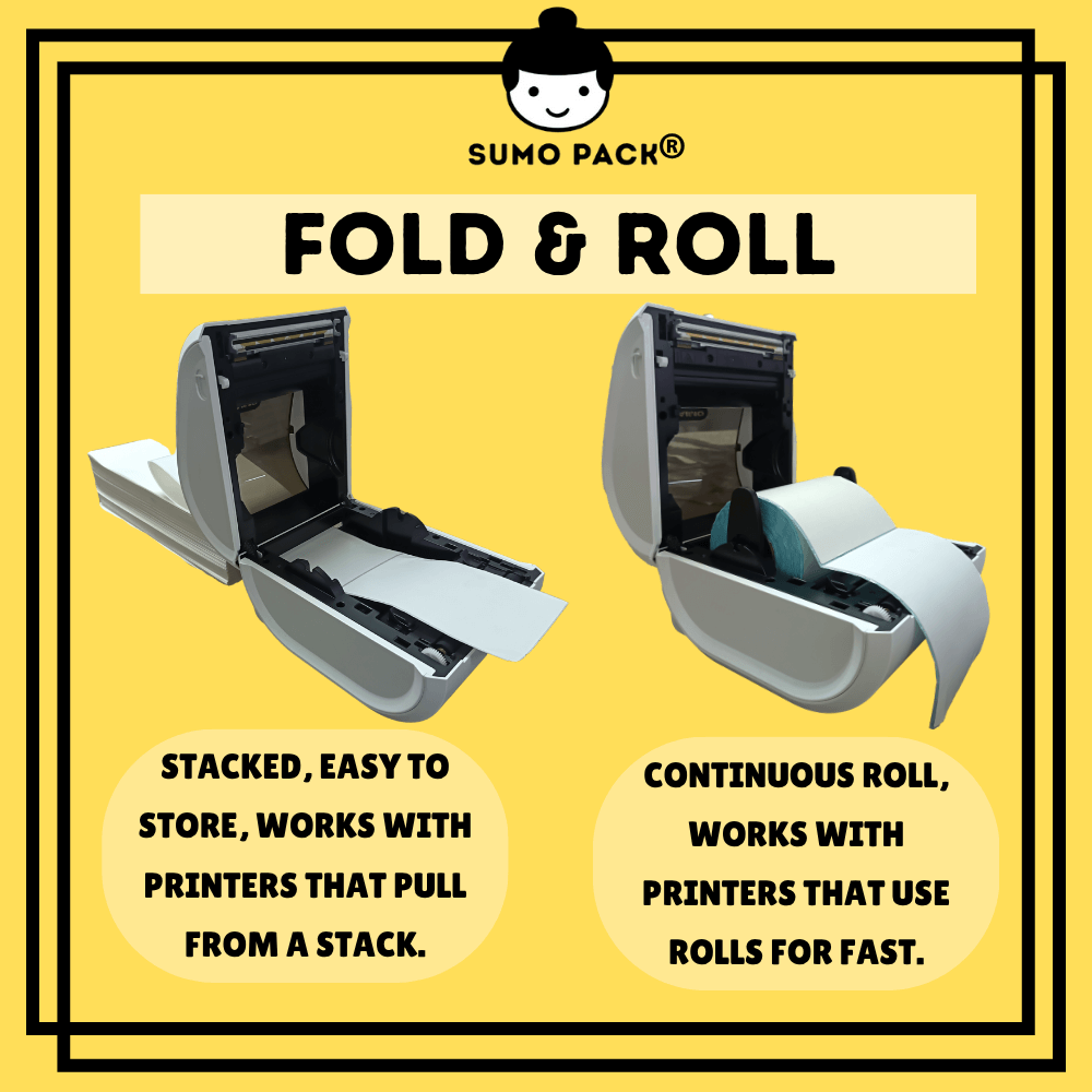 Airway Bill Thermal Label Fold n Roll