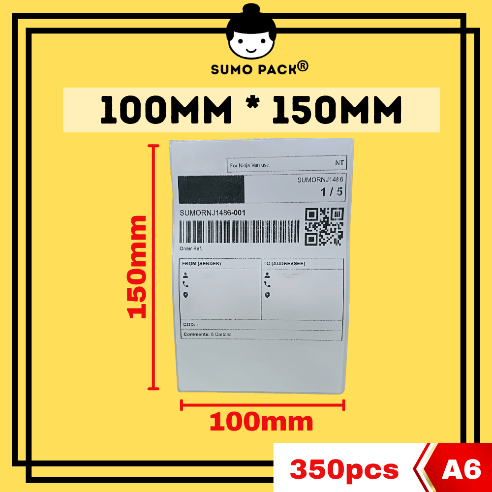 Airway Bill Thermal Sticker 100MM x 150MM