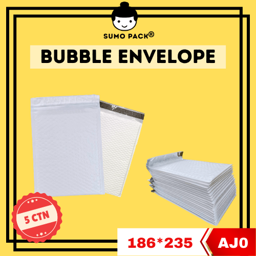 Bubble Envelope 186mm X 235mm (5 Cartons) - Johor