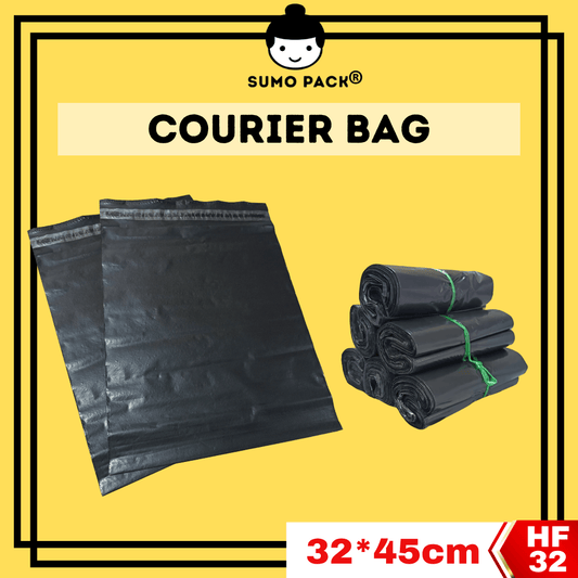 BLACK Courier Bag 32cm x 45cm