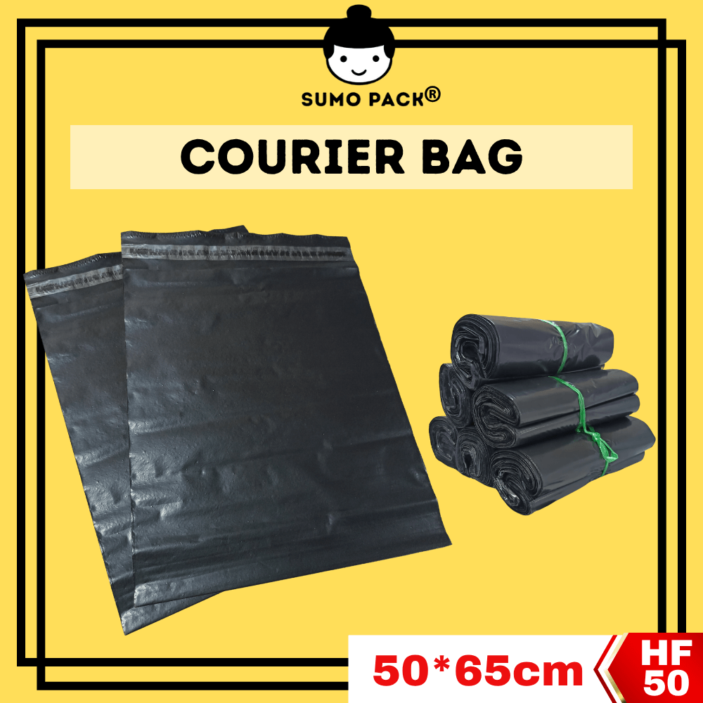Black Courier Bag 50cm x 65cm