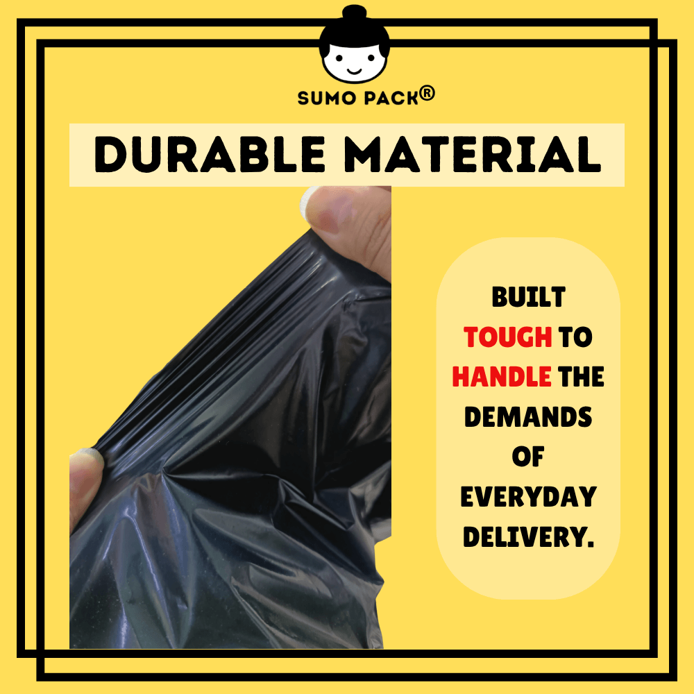 Black Courier Bag size Material