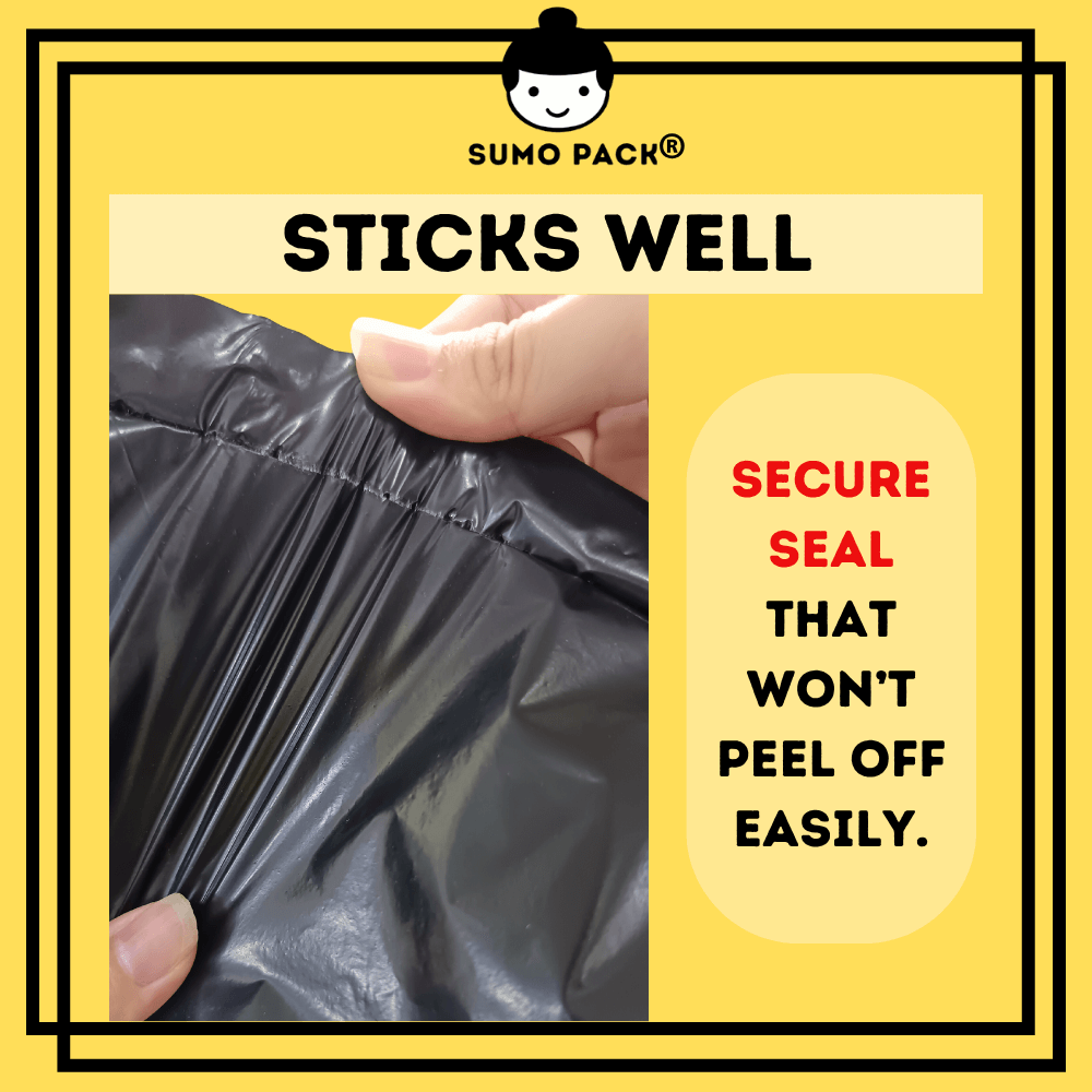 Black Courier Bag size strong glue