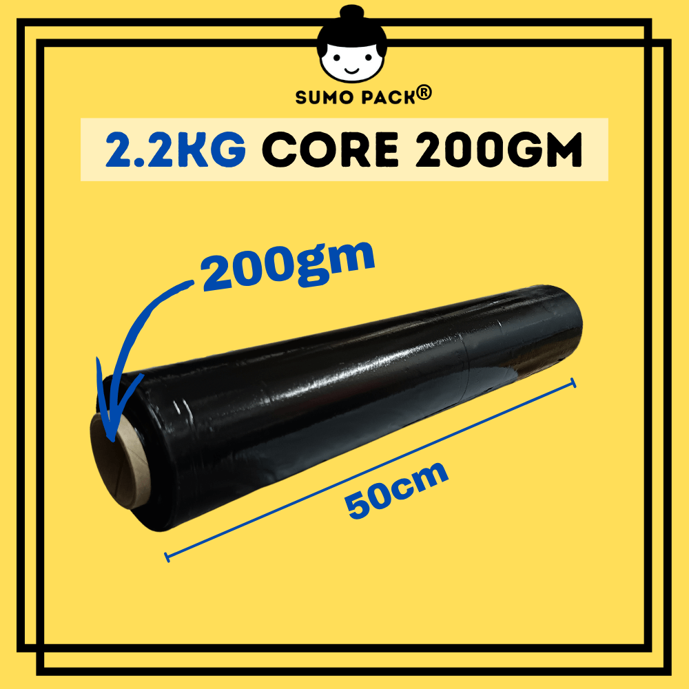 Black Stretch Film 50cm 2.2KG Core 200g