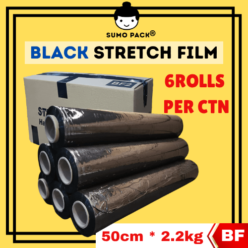 Black Stretch Film 50cm x 2.2kg