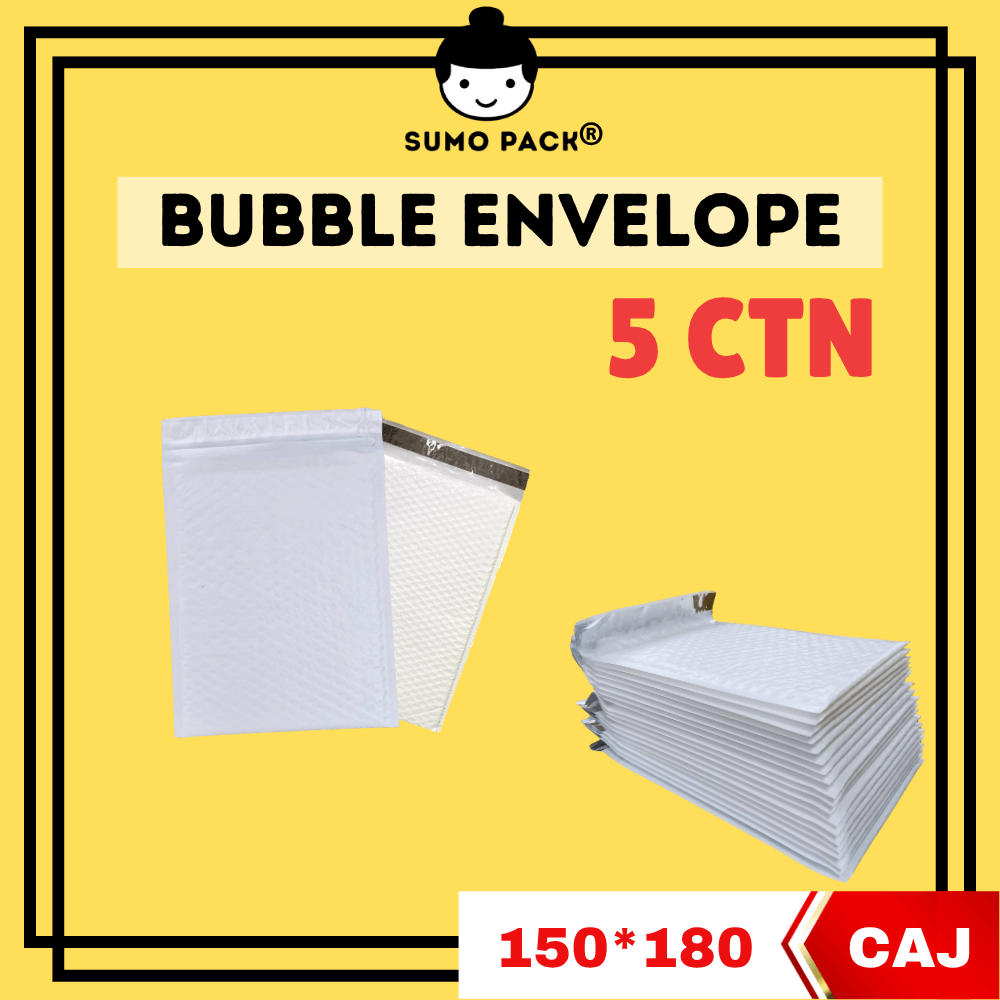 Bubble Mailer Envelope 150mm X 180mm (5 Cartons)