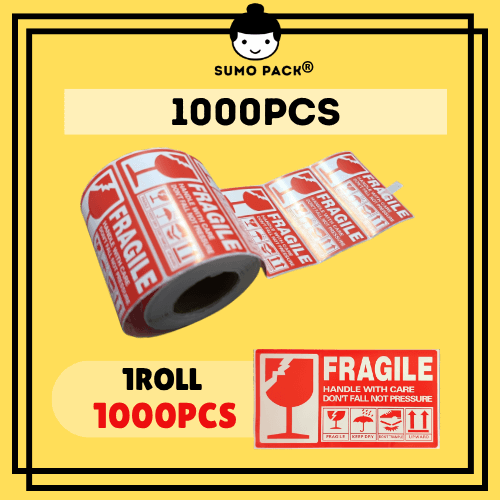Fragile sticker 5cm x 9cm-1000pcs