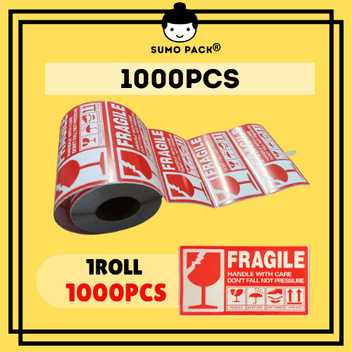 Fragile sticker 7cm x 13cm-1000pcs