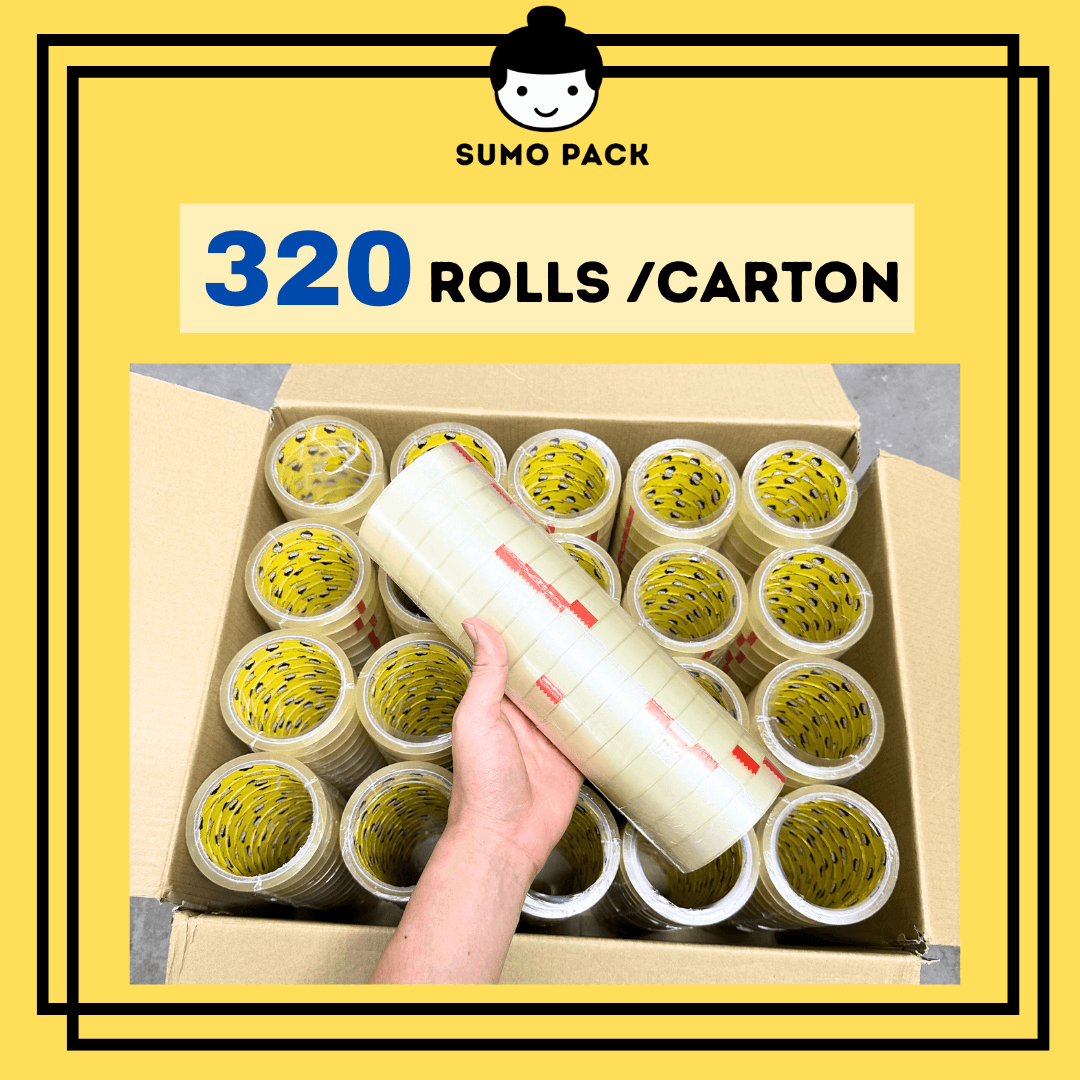 OPP Tape 18mm Malaysia 18mm x45mic x 40y-320rolls per carton