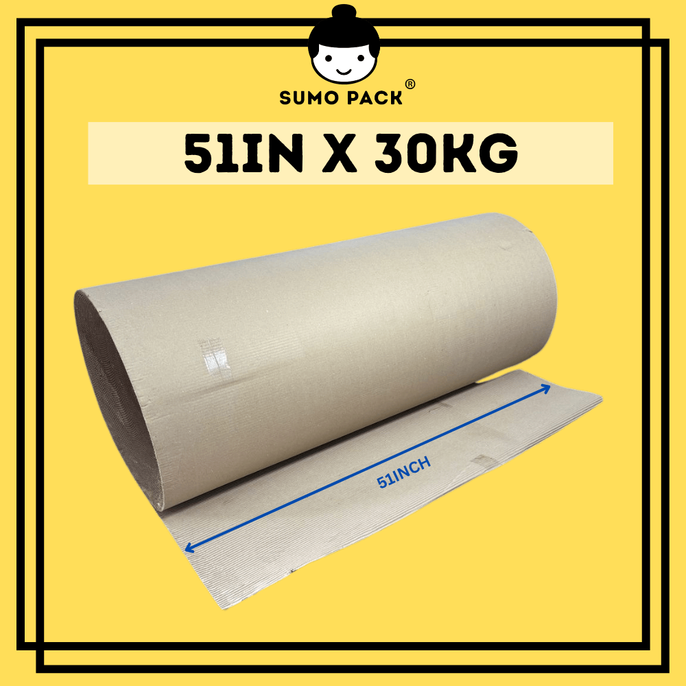 Single Facer Corrugated Paper Roll 51inch * 30kg