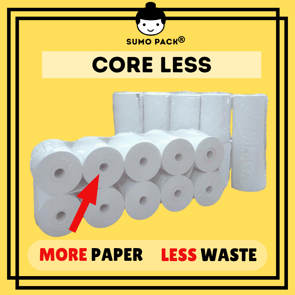 THERMAL RECEIPT PAPER ROLL 57 X 40mm CORELESS