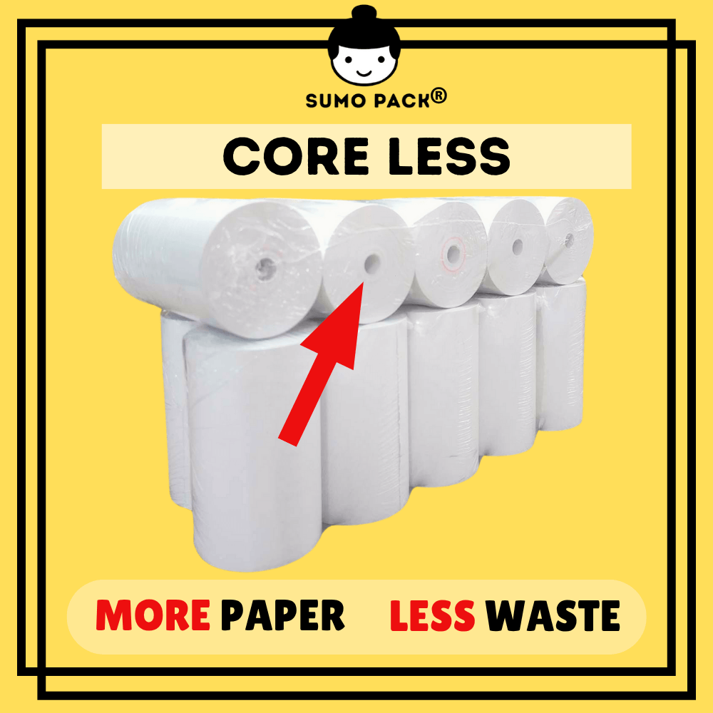 THERMAL RECEIPT PAPER ROLL 80 X 50MM CORELESS