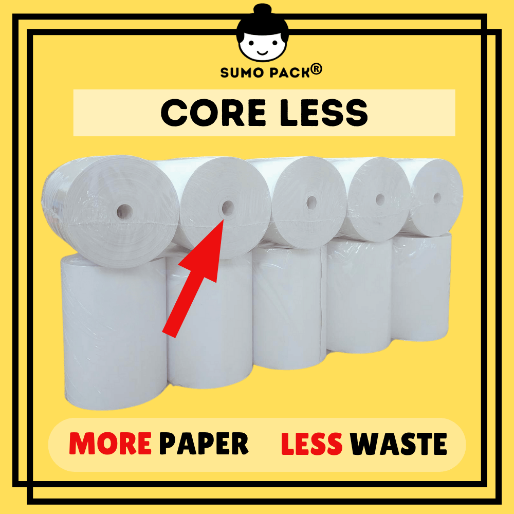 THERMAL RECEIPT PAPER ROLL 80 X 60MM CORELESS