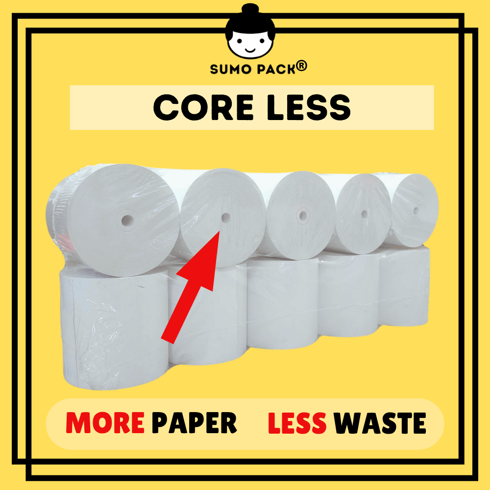 THERMAL RECEIPT PAPER ROLL 80 X 80MM CORELESS