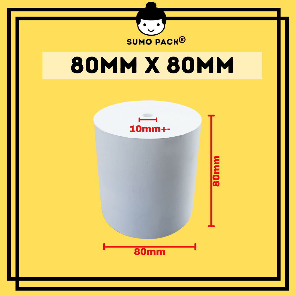 THERMAL RECEIPT PAPER ROLL  (80mm x 80mm x 10mm+-)