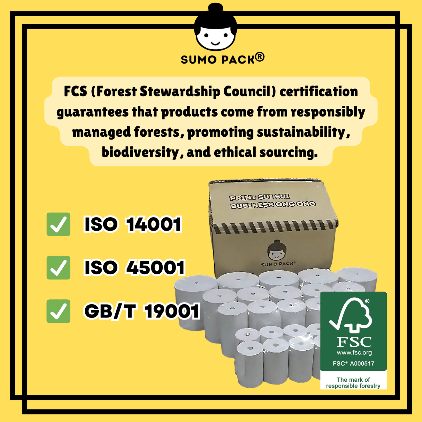 THERMAL RECEIPT PAPER ROLL FSC