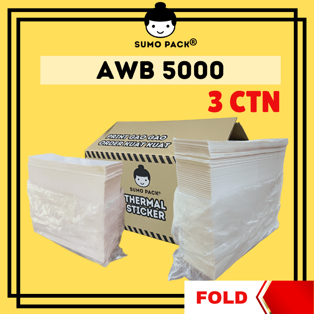 Thermal Sticker 5000 Fold Type (3 Cartons)