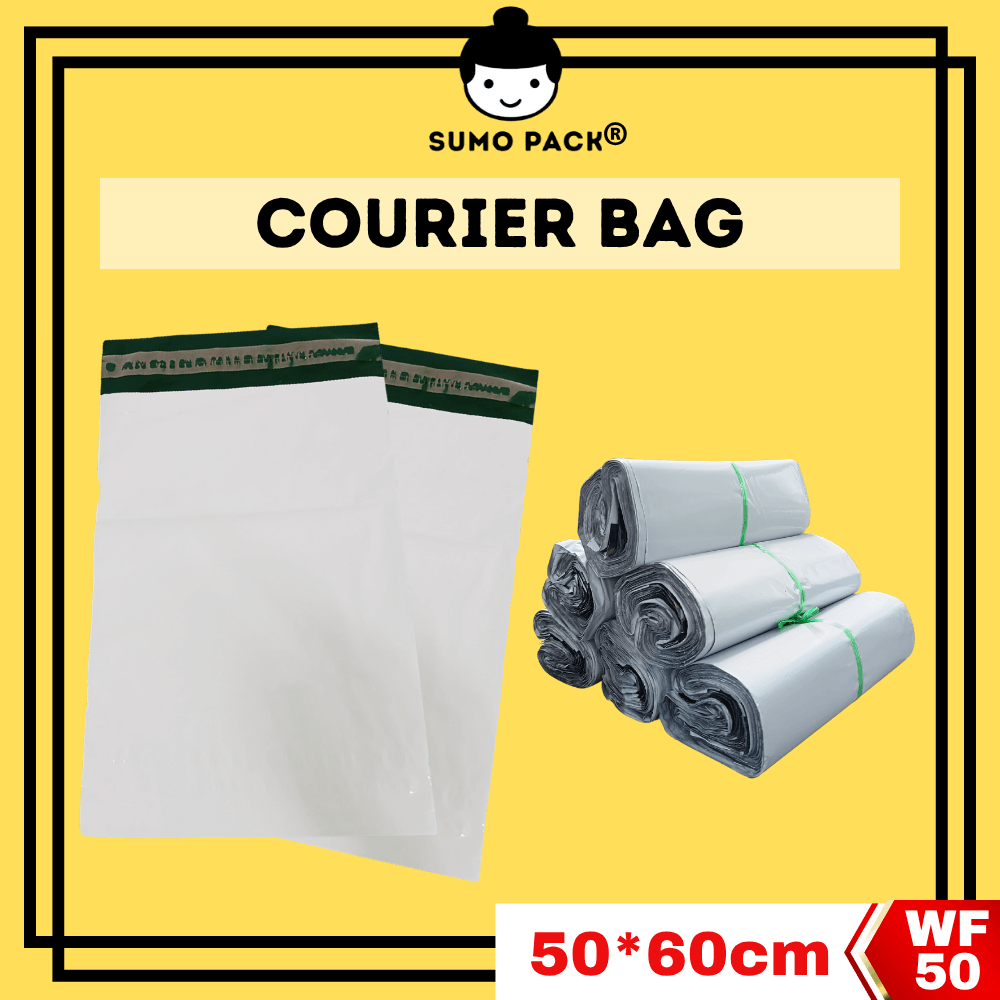 White Poly Courier Bag 50cm X 60cm