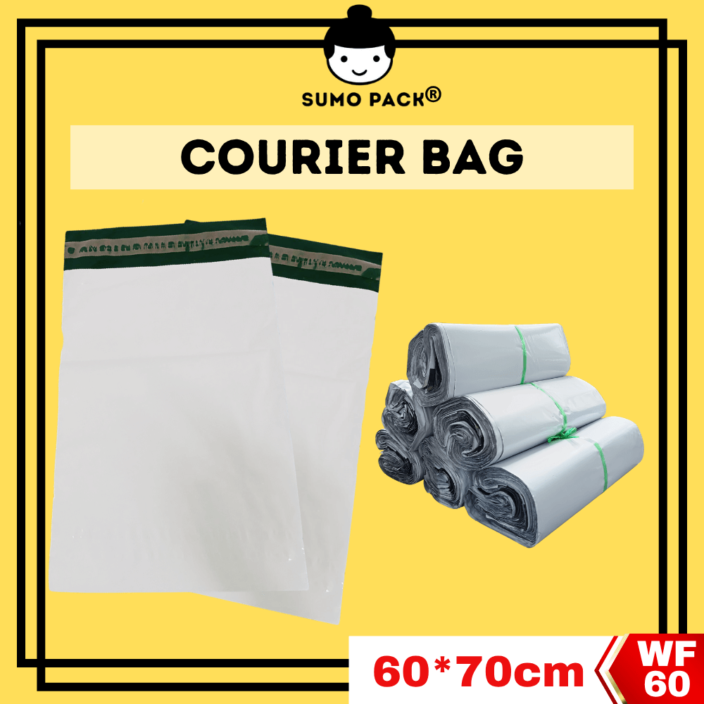 White Poly Courier Bag 60cm x 70cm