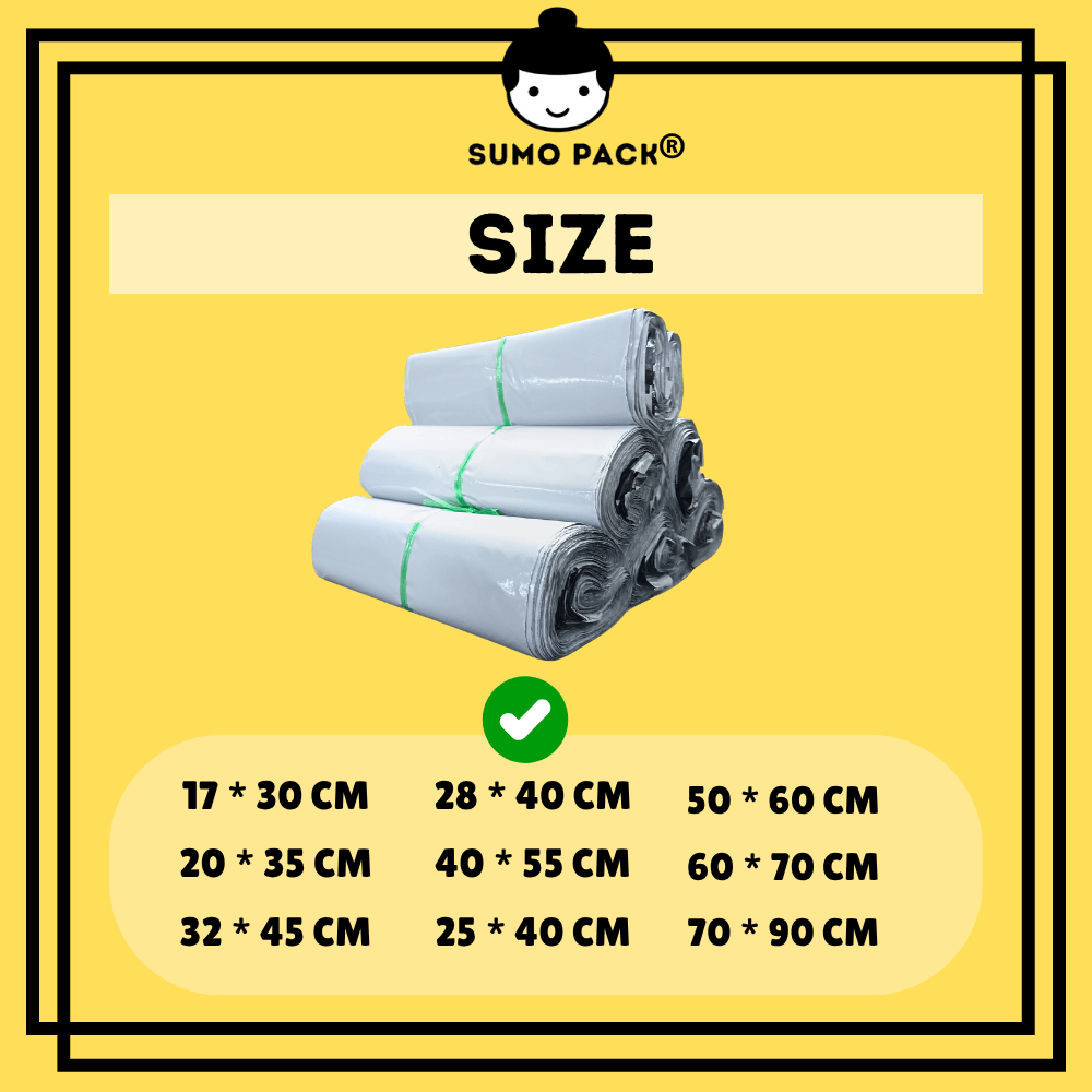 White Poly Courier Bag All Size