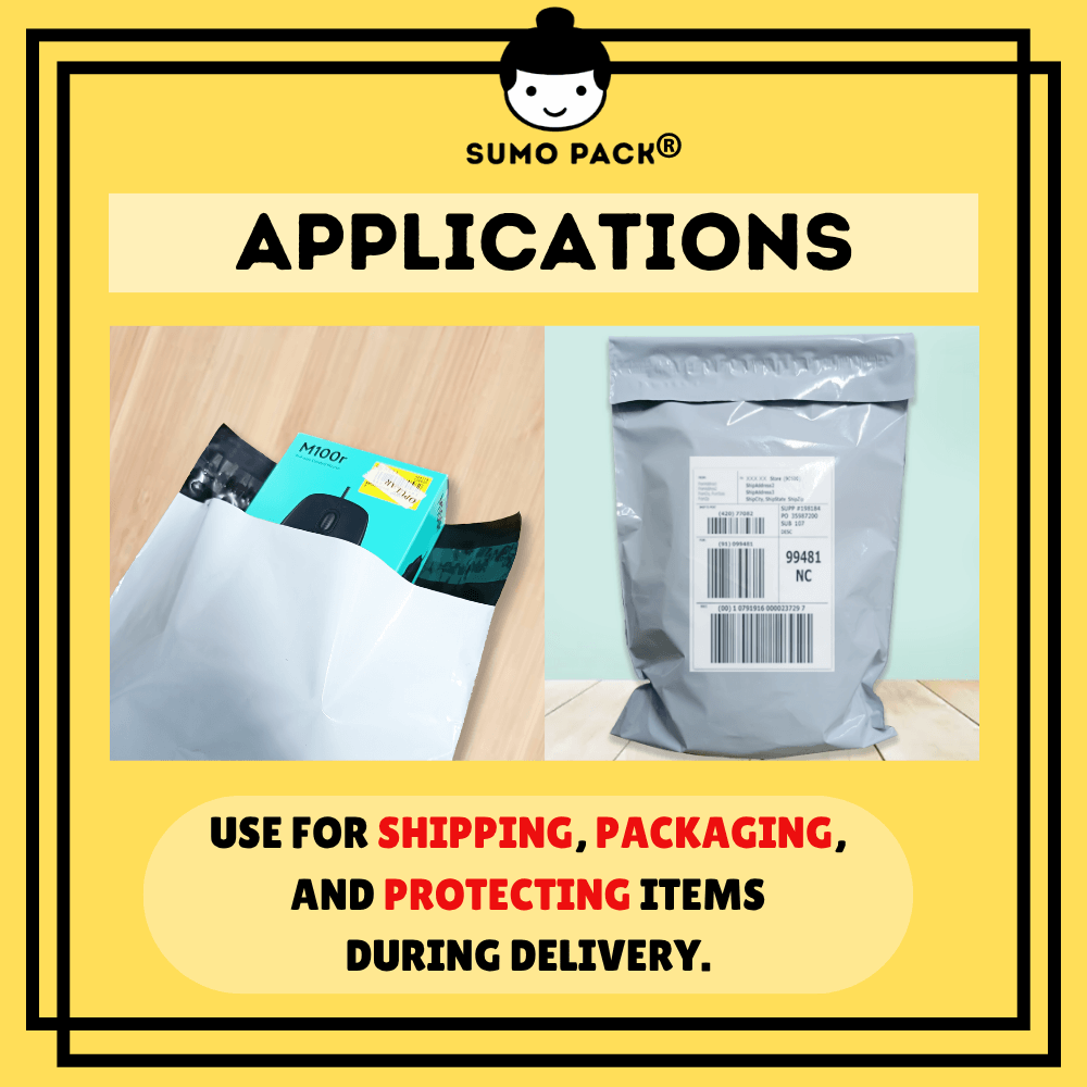 White Poly Courier Bag Application