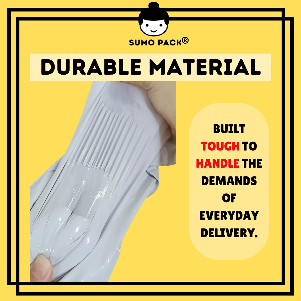 White Poly Courier Bag Durable Material