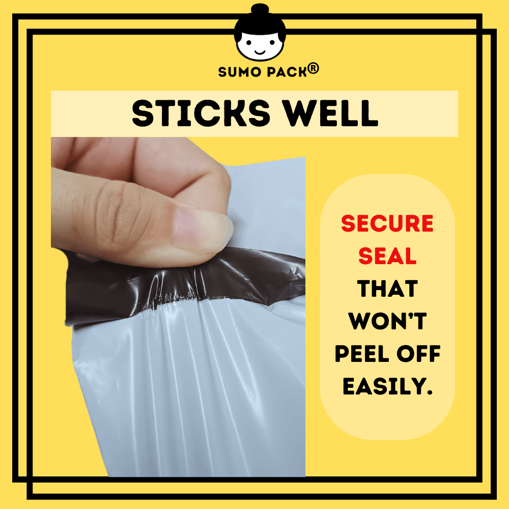 White Poly Courier Bag Stick Well