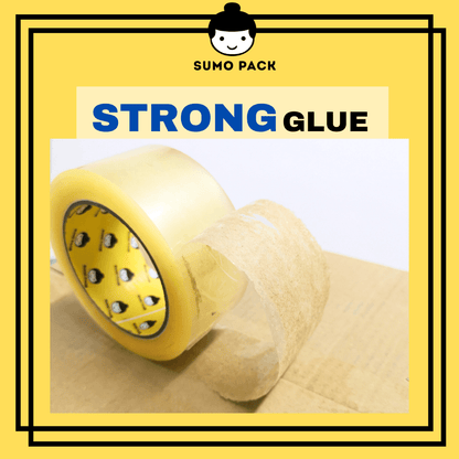 48m Ultra Clear Cellophane tape- Spec 55mic x 100Y-strong glue