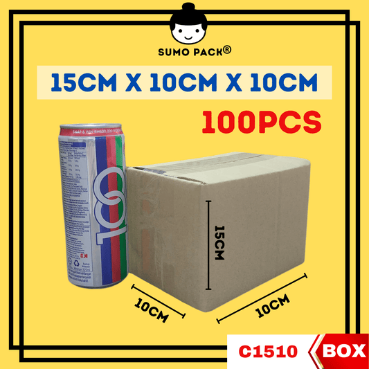A Flute Corrugated Carton Box 15cmx10cmx10cm - 100Pcs