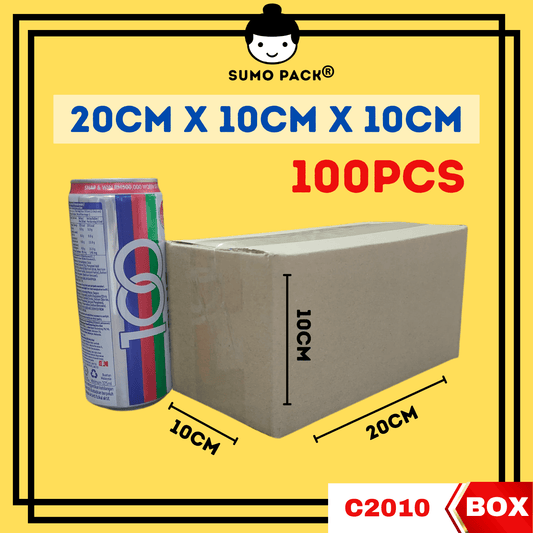 A Flute Corrugated Carton Box 20cmx10cmx10cm - 100Pcs