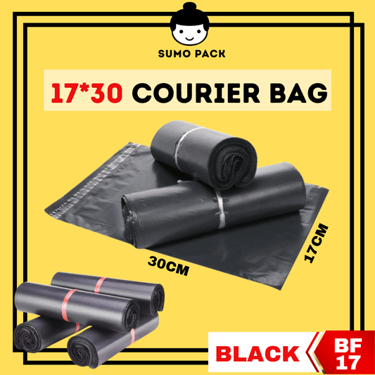BLACK Courier Bag 170mm X 300mm