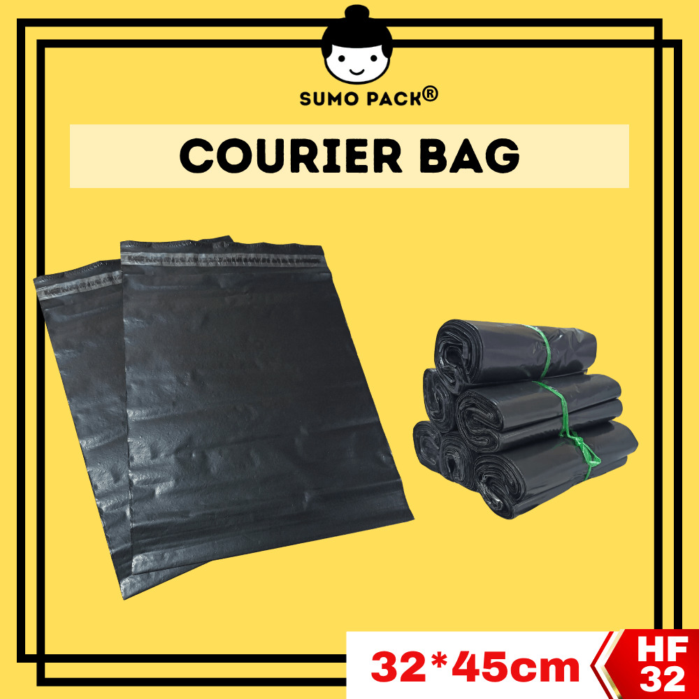 BLACK Courier Bag 32cm x 45cm
