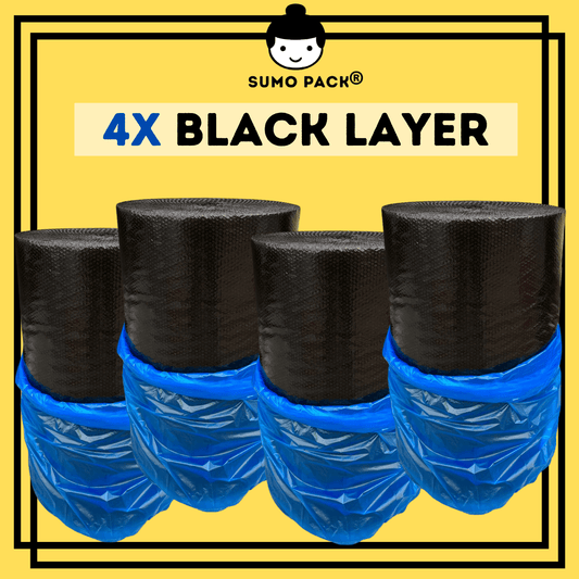 Black Bubble Wrap Single Layer [4 Rolls Promo]