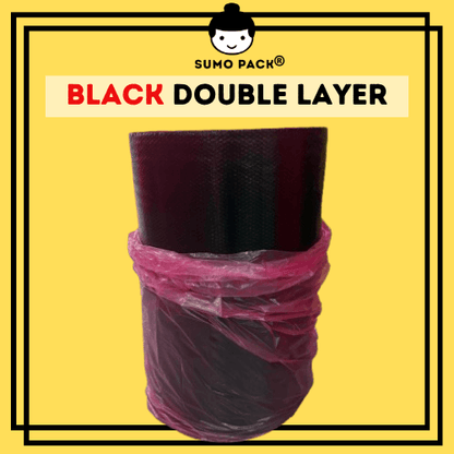 Black Double Layer Bubble Wrap 1m x 100m