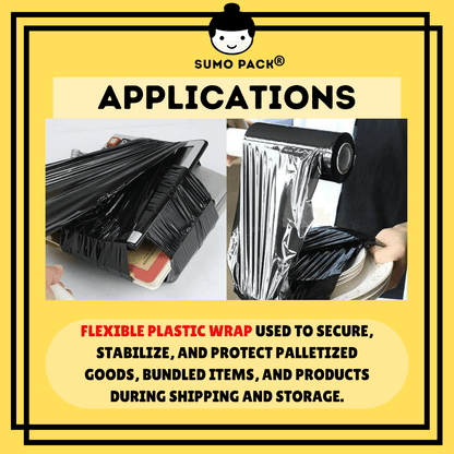 Black Mini Stretch Film Application