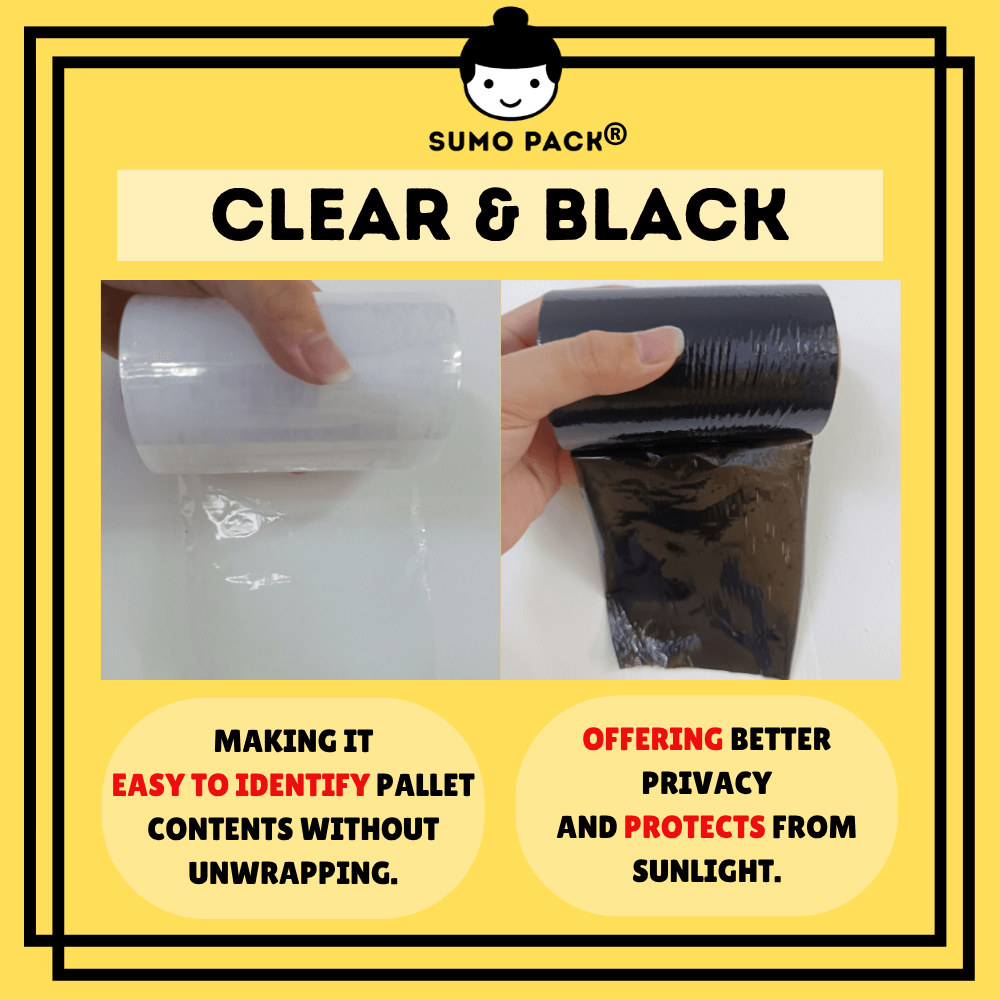Clear and Black Mini Stretch Film