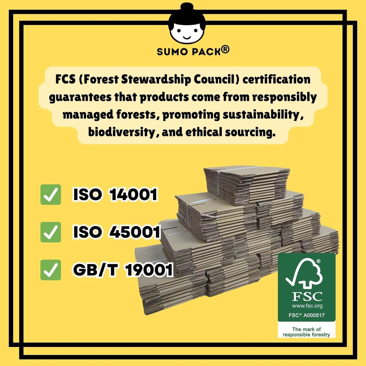Custom Made Corrugated Carton Box 30cm x30cm x15cm  - iso14001,iso 45001