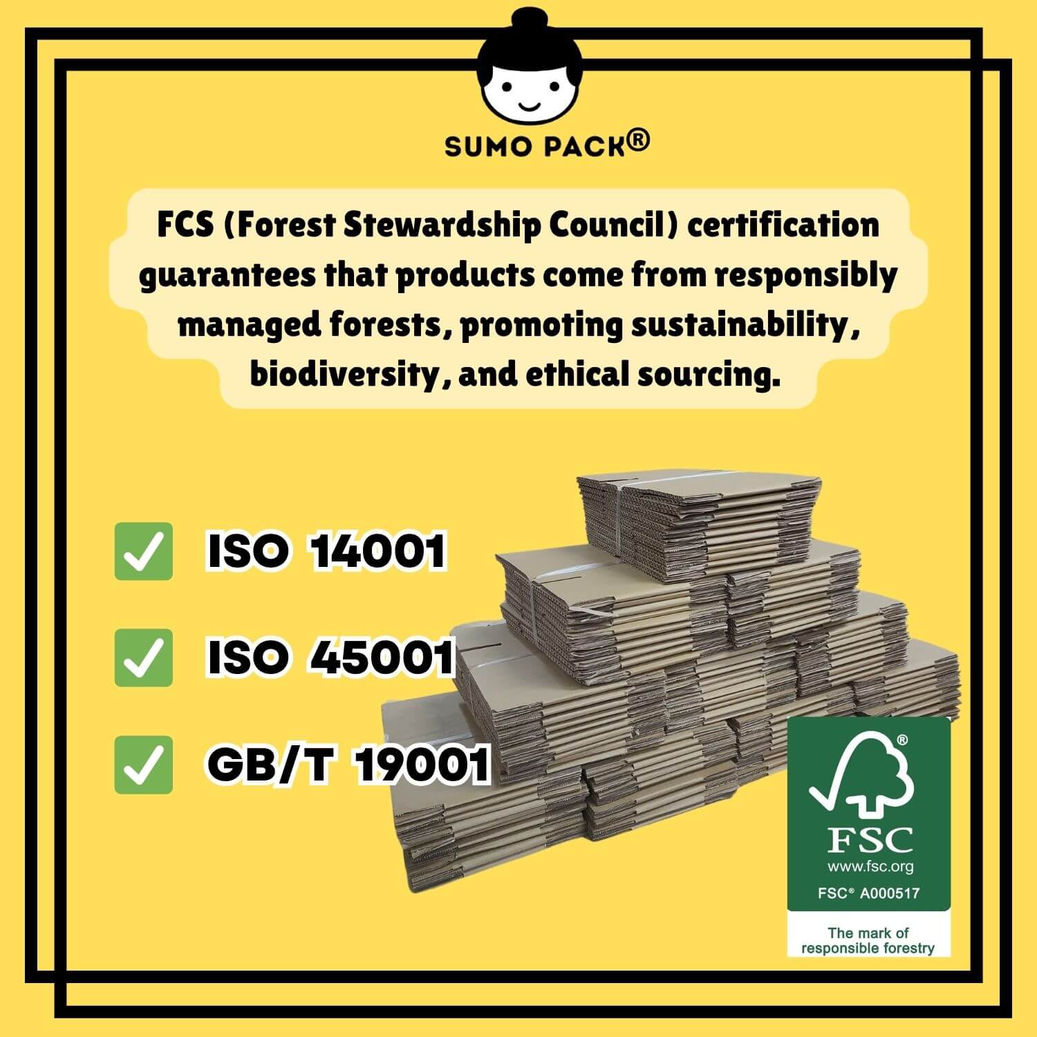 Custom Made Corrugated Carton Box 30cm x30cm x15cm  - iso14001,iso 45001