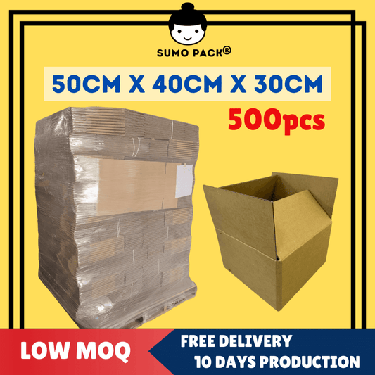 Custom Made Corrugated Carton Box 50cm x40cm x30cm  - 500Pcs