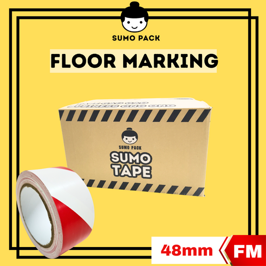Floor Marking Red White Tape