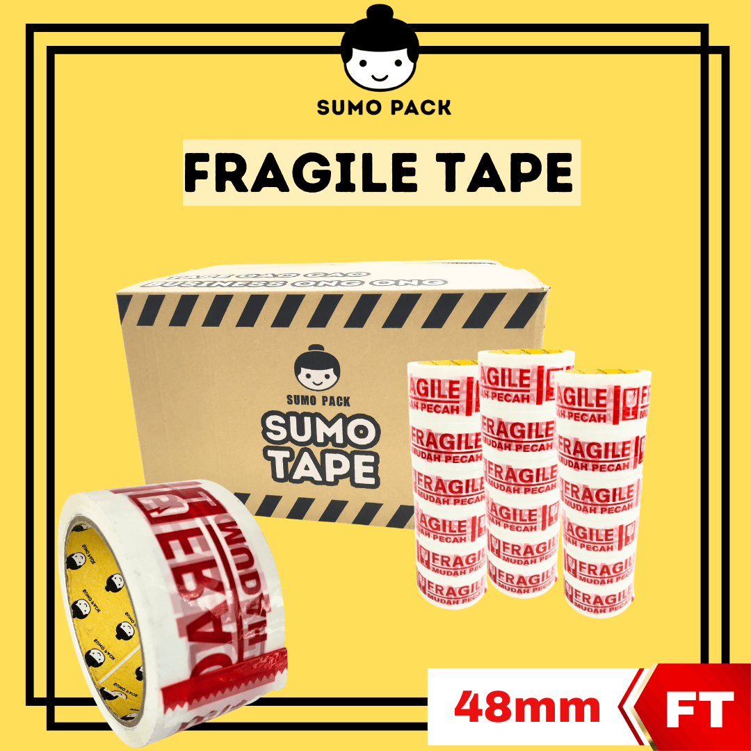 Fragile Tape 48mm | OPP Tape (5 Cartons)