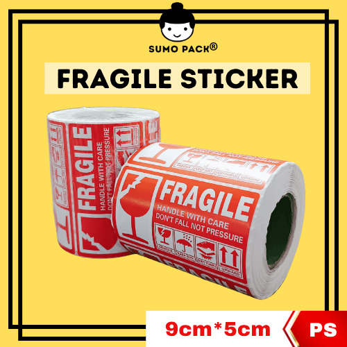 Fragile sticker 5cm x 9cm