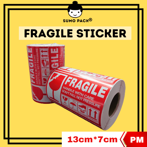 Fragile sticker 7cm x 13cm
