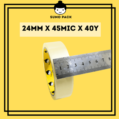 OPP Tape 24mm Malaysia 24mm x45mic x 40y-specification