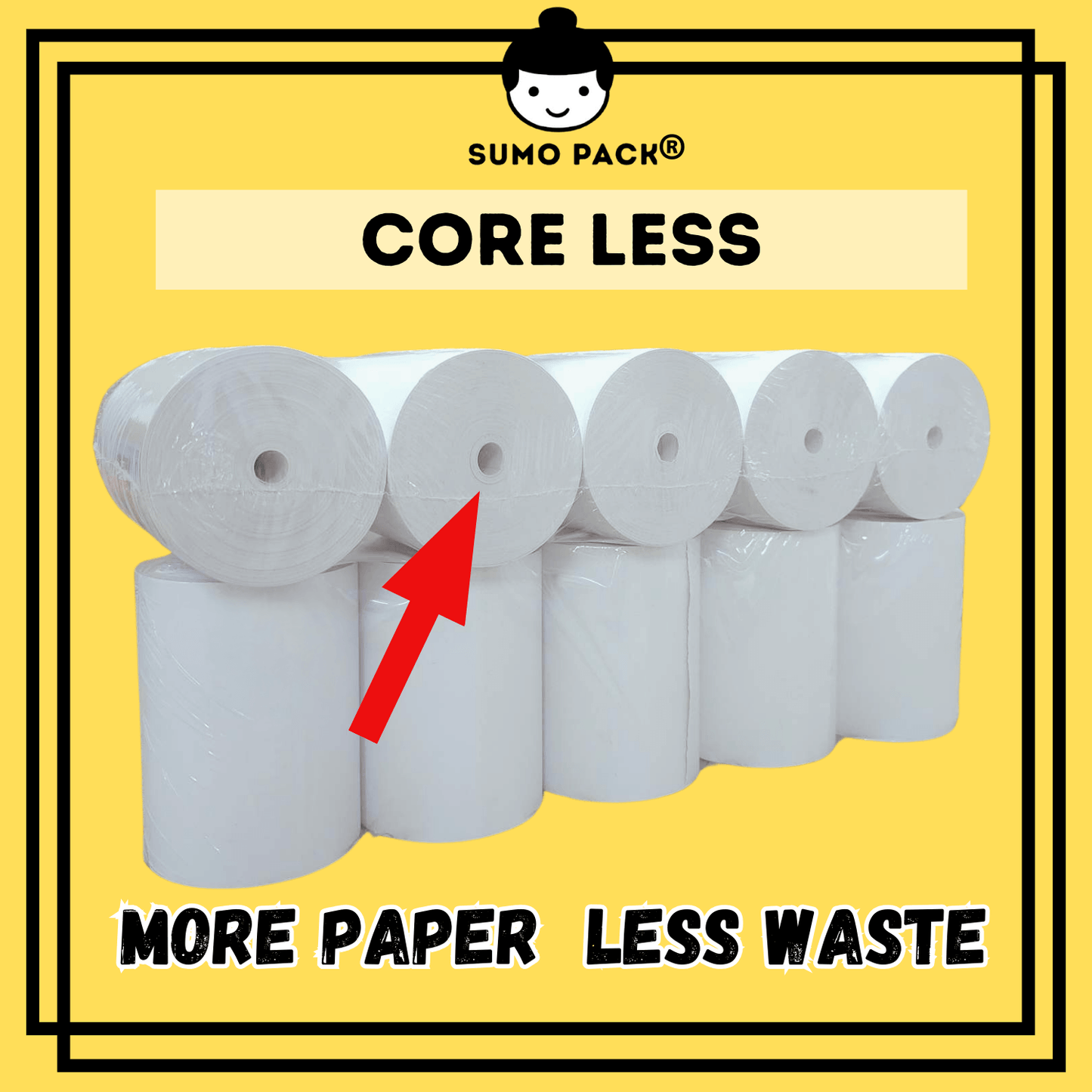 PAPER ROLL  (80mm x 60mm) Coreless