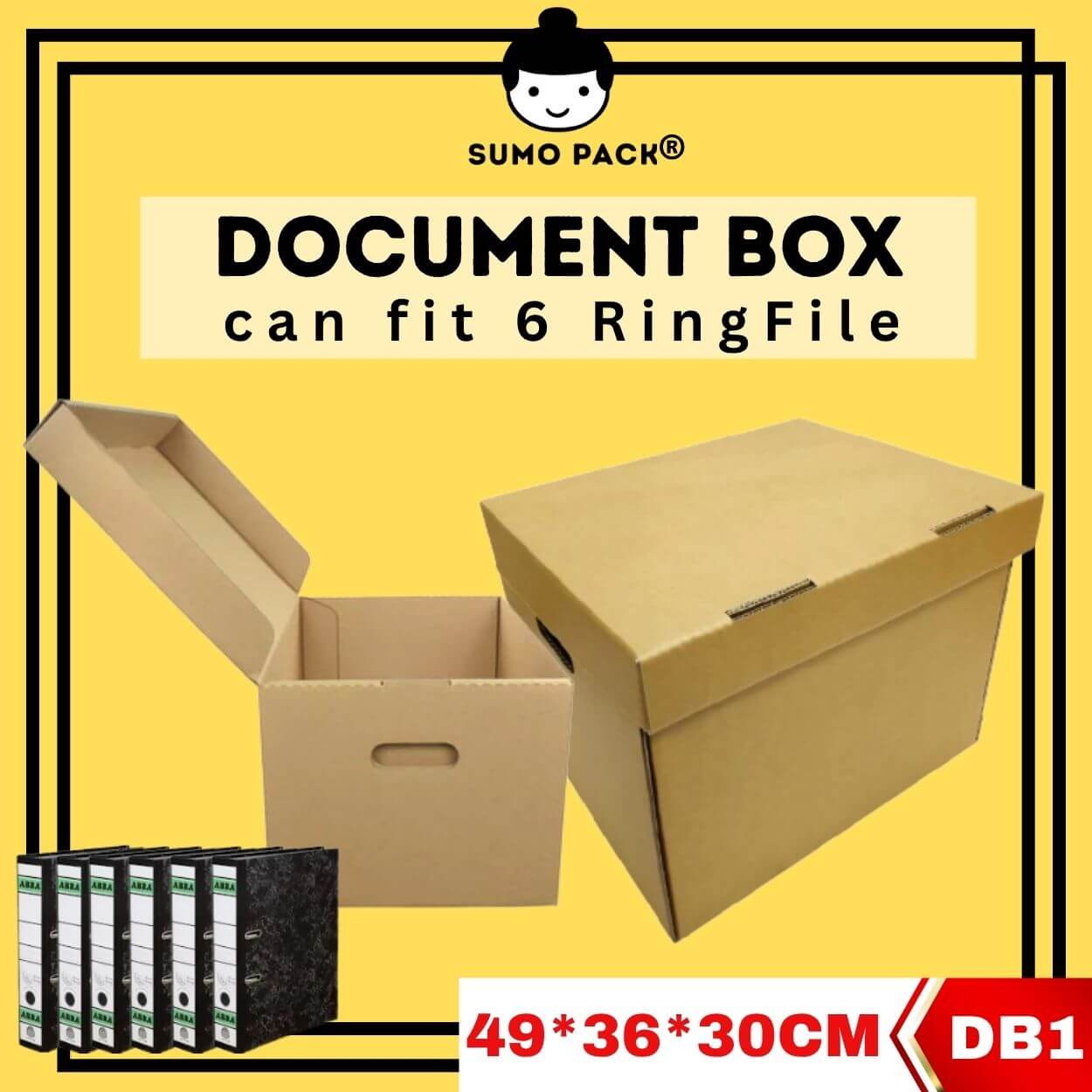 Document File Storage Box 490 x 360 x 300mm