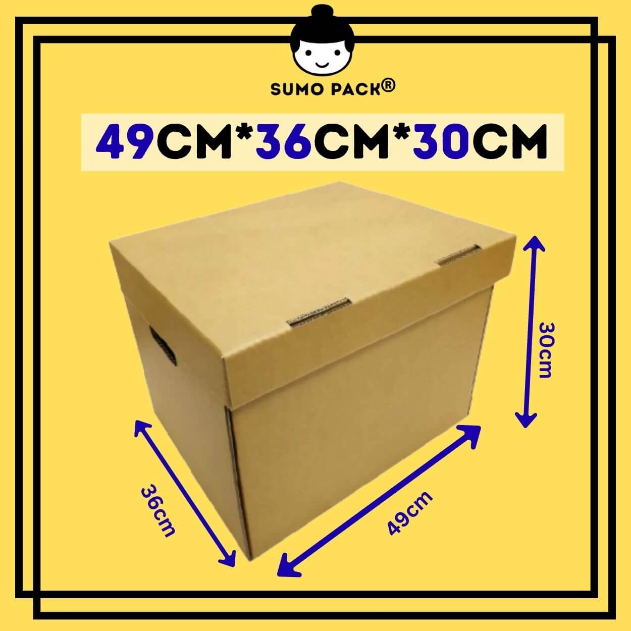 Document File Storage Box 490 x 360 x 300mm