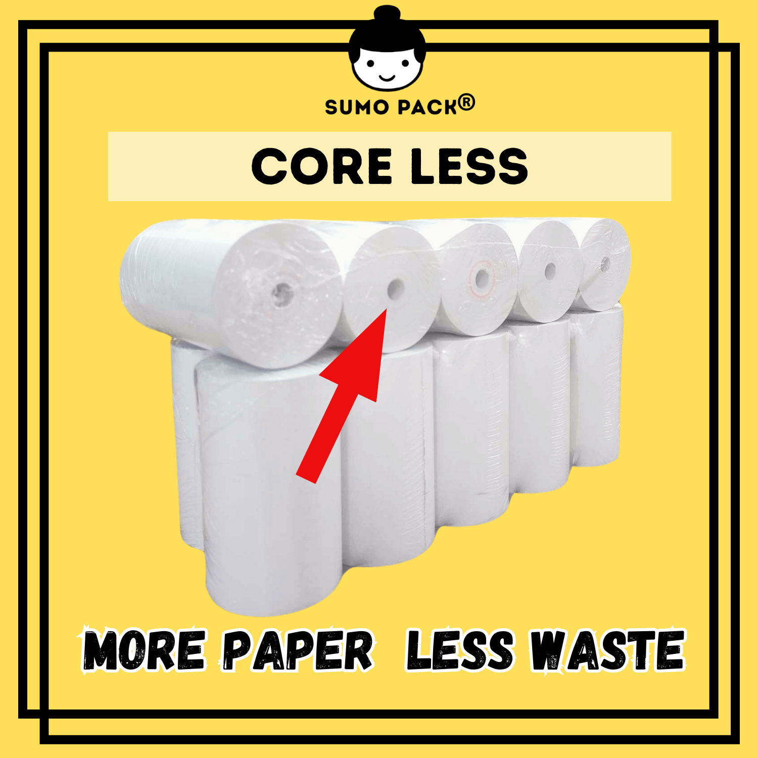 THERMAL RECEIPT PAPER ROLL  (80mm x 50mm) CORELESS