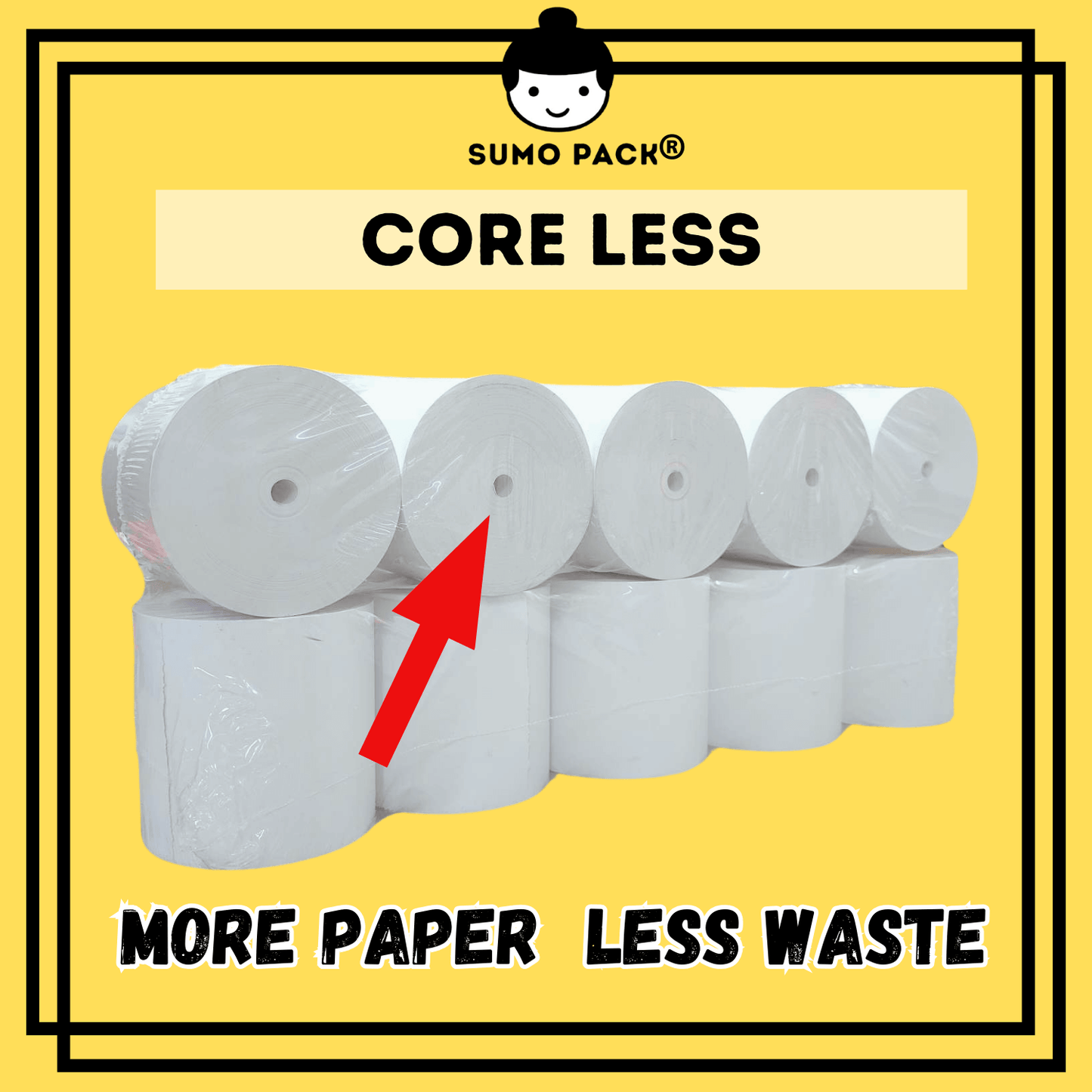 THERMAL RECEIPT PAPER ROLL  (80mm x 80mm) Coreless